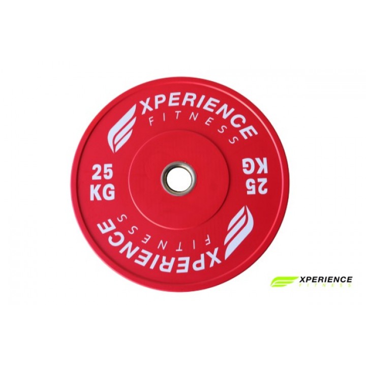 BUMPER PLOČE U BOJI EXPERIENCE FITNESS 2 x 25 KG CRVENA BUMPER PLOČE U BOJI EXPERIENCE FITNESS 2 x 25 KG CRVENA