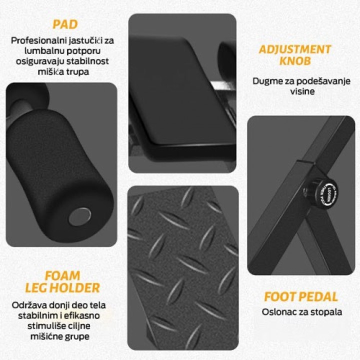 MULTIFUNKCIONALANA KLUPA ZA HIPEREKSTENZIJU MULTIFUNKCIONALANA KLUPA ZA HIPEREKSTENZIJU