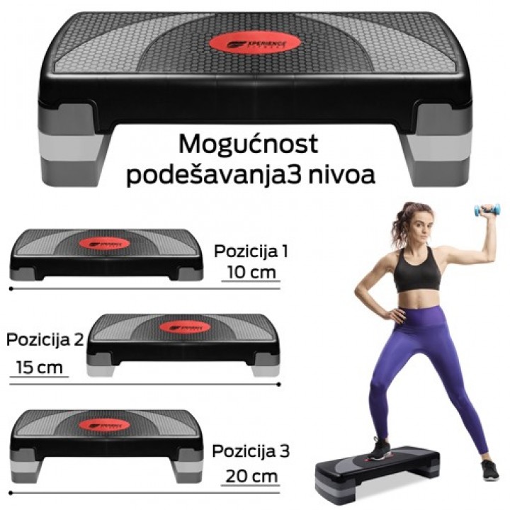 STEPER ZA AEROBIK 78 CM DUŽINE (3 VISINE) STEPER ZA AEROBIK 78 CM DUŽINE (3 VISINE)
