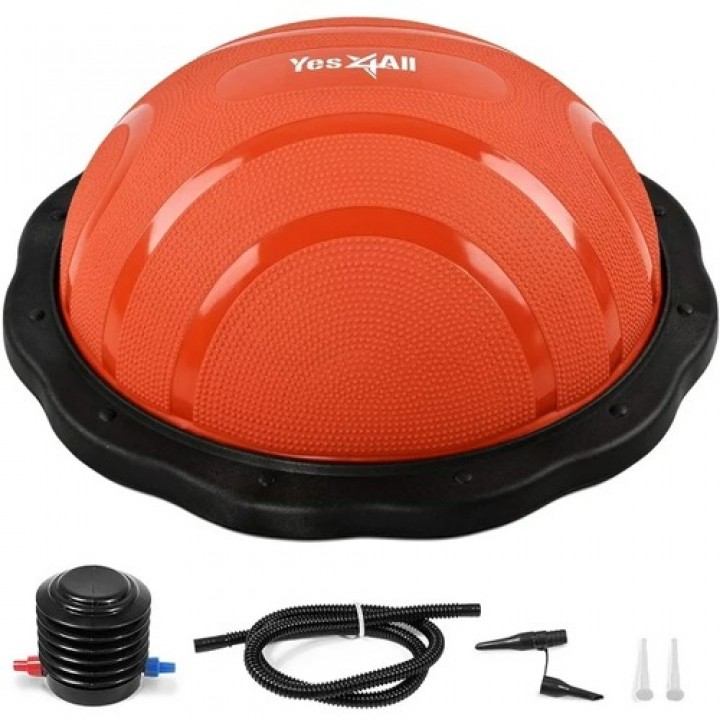 PREMIUM BOSU LOPTA YES4ALL - CRVENO-CRNA PREMIUM BOSU LOPTA YES4ALL - CRVENO-CRNA