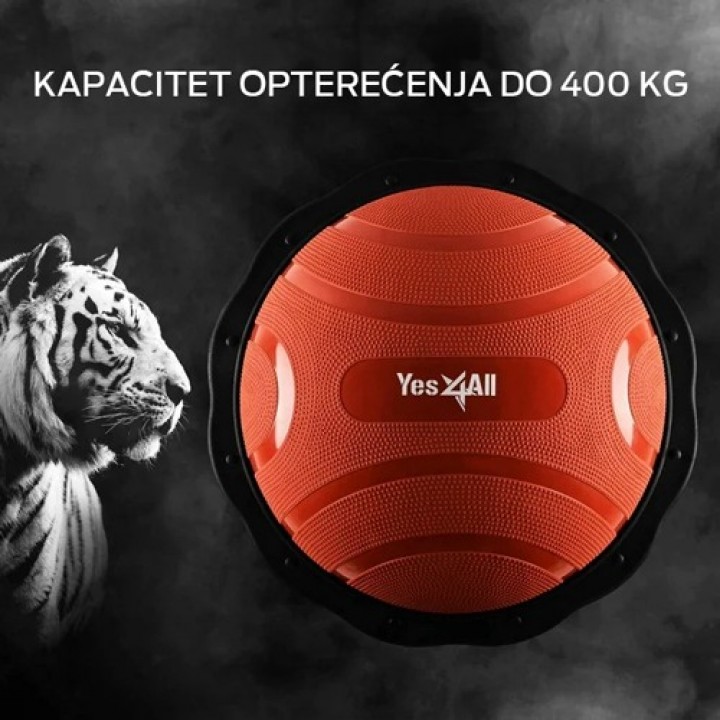 PREMIUM BOSU LOPTA YES4ALL - CRVENO-CRNA PREMIUM BOSU LOPTA YES4ALL - CRVENO-CRNA