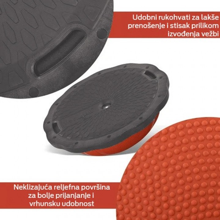 PREMIUM BOSU LOPTA  - CRVENO-SIVA PREMIUM BOSU LOPTA  - CRVENO-SIVA