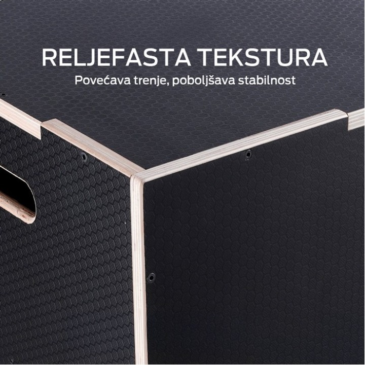 PLIOMETRIJSKA ANTIKLIZAJUĆA 3D DRVENA KUTIJA - PLIO BOX 20" X 18" X 16" (51cmx46cmx40cm)