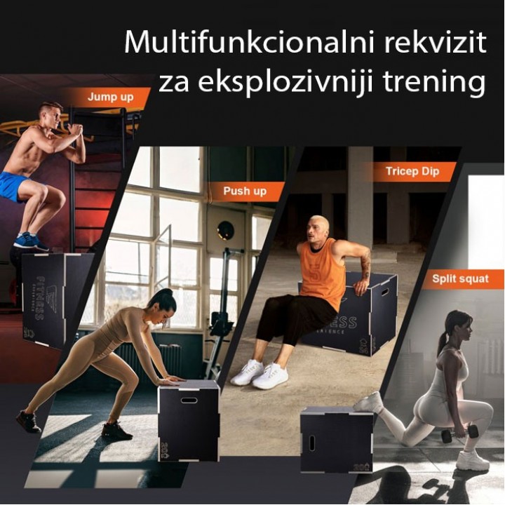 PLIOMETRIJSKA PROTIVKLIZAJUĆA KUTIJA DRVENA - PLIO BOX 30" X 24" X 20" (75cm X 60cm X 50cm) PLIOMETRIJSKA PROTIVKLIZAJUĆA KUTIJA DRVENA - PLIO BOX 30" X 24" X 20" (75cm X 60cm X 50cm)