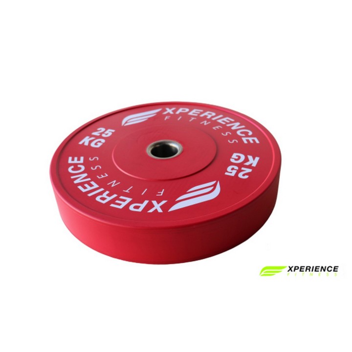 BUMPER PLOČE U BOJI EXPERIENCE FITNESS 2 x 25 KG CRVENA BUMPER PLOČE U BOJI EXPERIENCE FITNESS 2 x 25 KG CRVENA