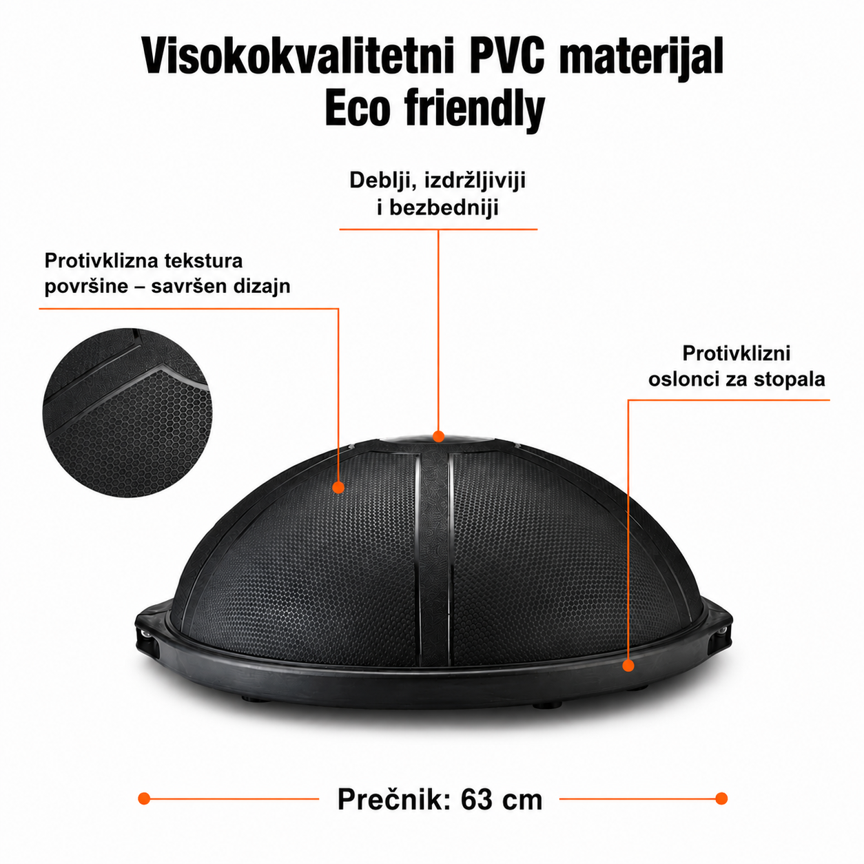 Prednosti BOSU lopte XL Premium Experience Fitness 63 cm