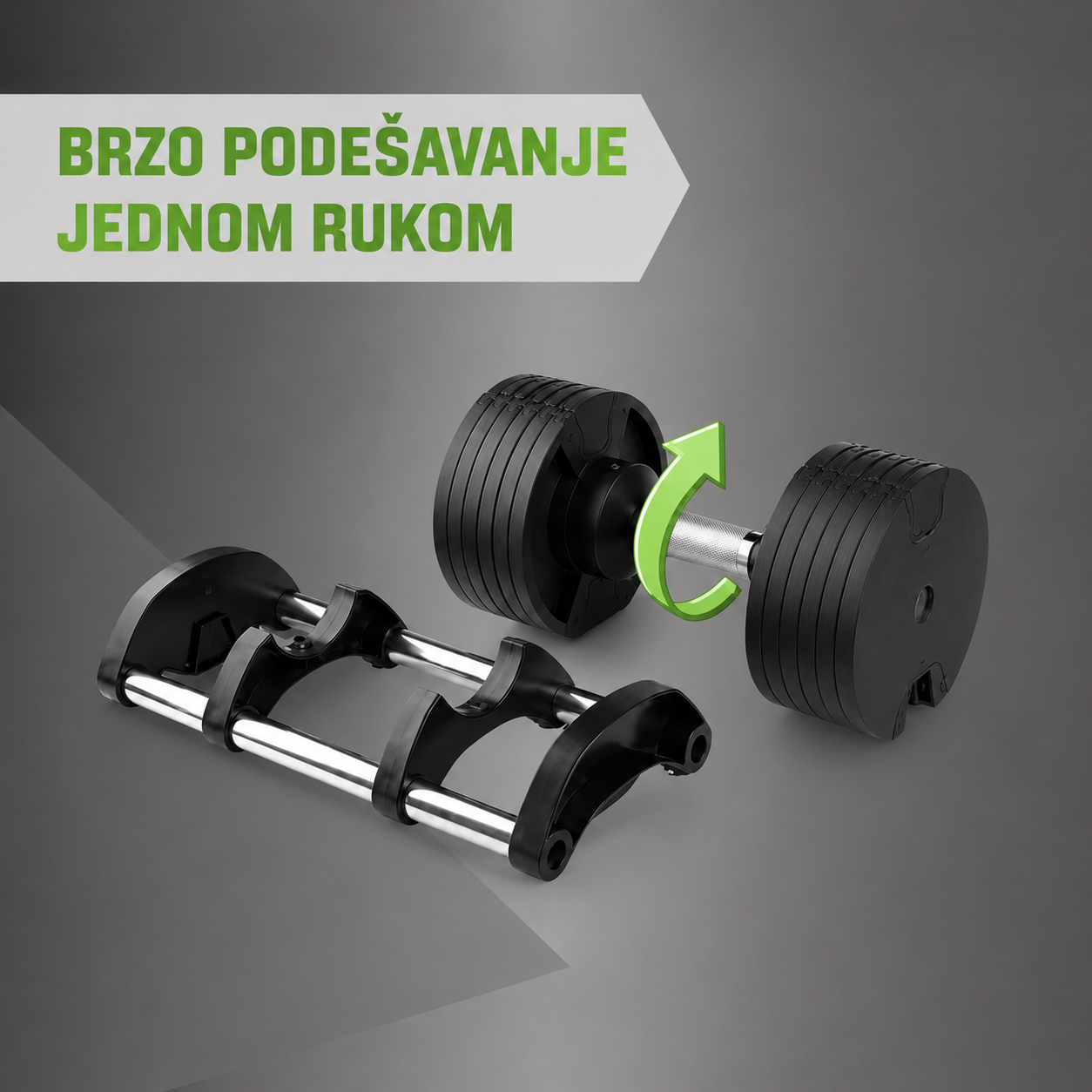 Podesive bučice 2 x 32 kg | Premium podesivi teg od 2 do 32 kg - Slika 2