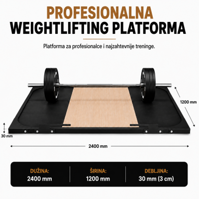 Platforma za olimpijsko dizanje tegova 240 × 120 cm