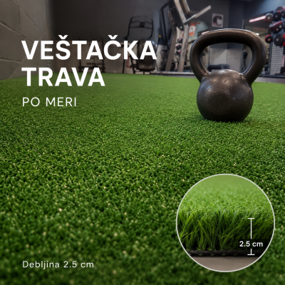Veštačka trava za teretanu debljine 2.5 cm