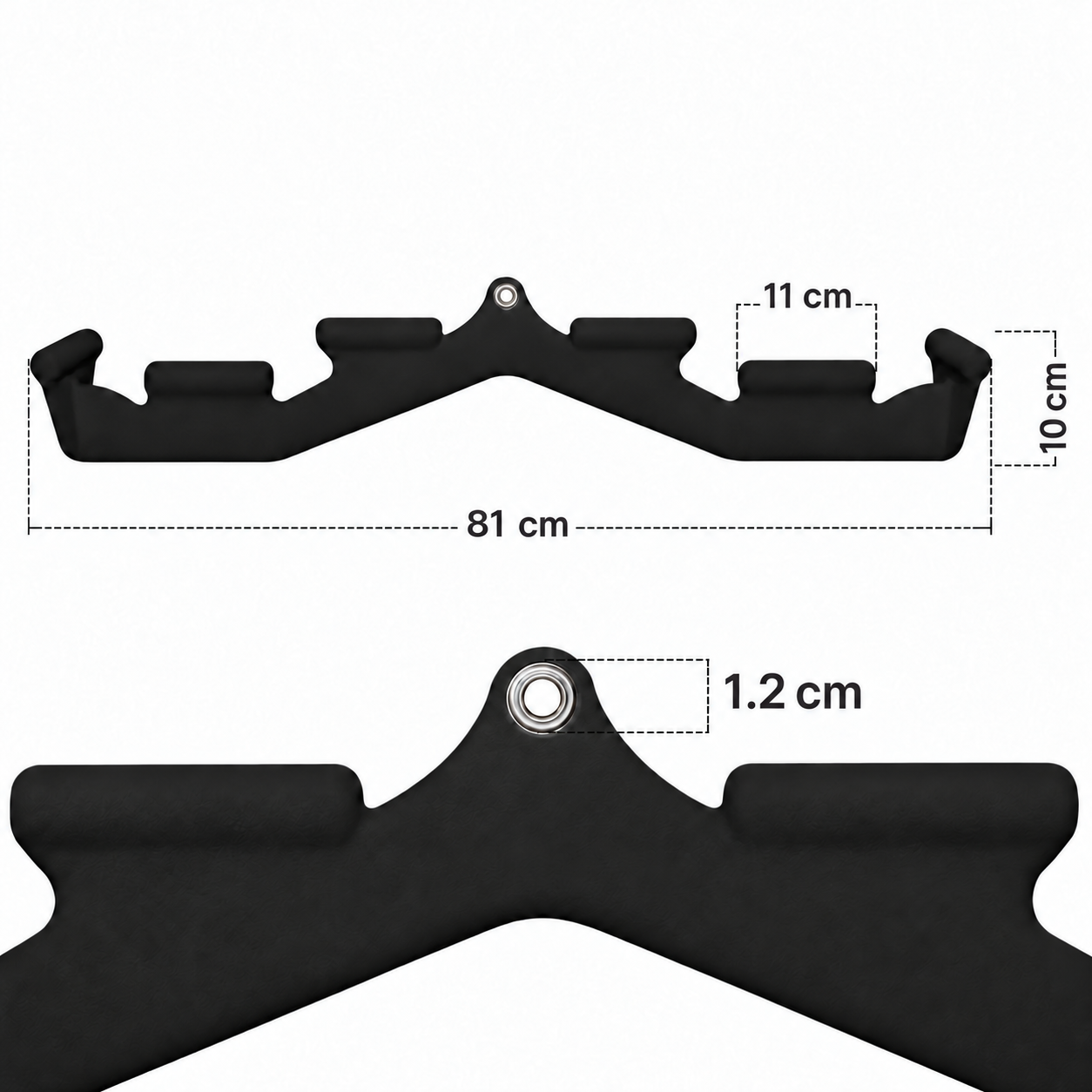 Multigrip neopren nastavak za lat mašinu, prikaz dimenzija i metalnog priključka.