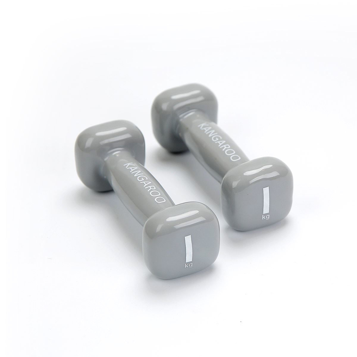 PVC bučice – ručni teg za vežbanje 1kg–5kg Kangaroo Fitness - Slika 2