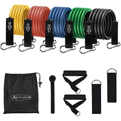 SET GUMA ZA VEŽBANJE -ACTIVE FOREVER (do 50 kg opterećenja)