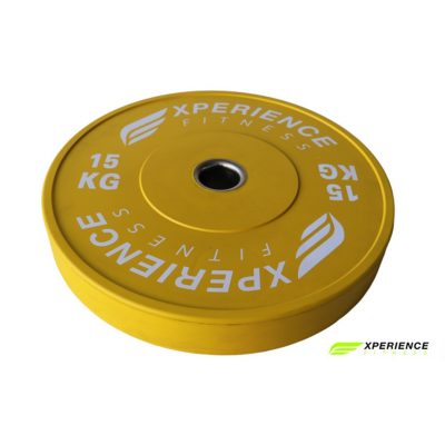 BUMPER PLOČE U BOJI EXPERIENCE FITNESS 2 x 15 KG ŽUTA